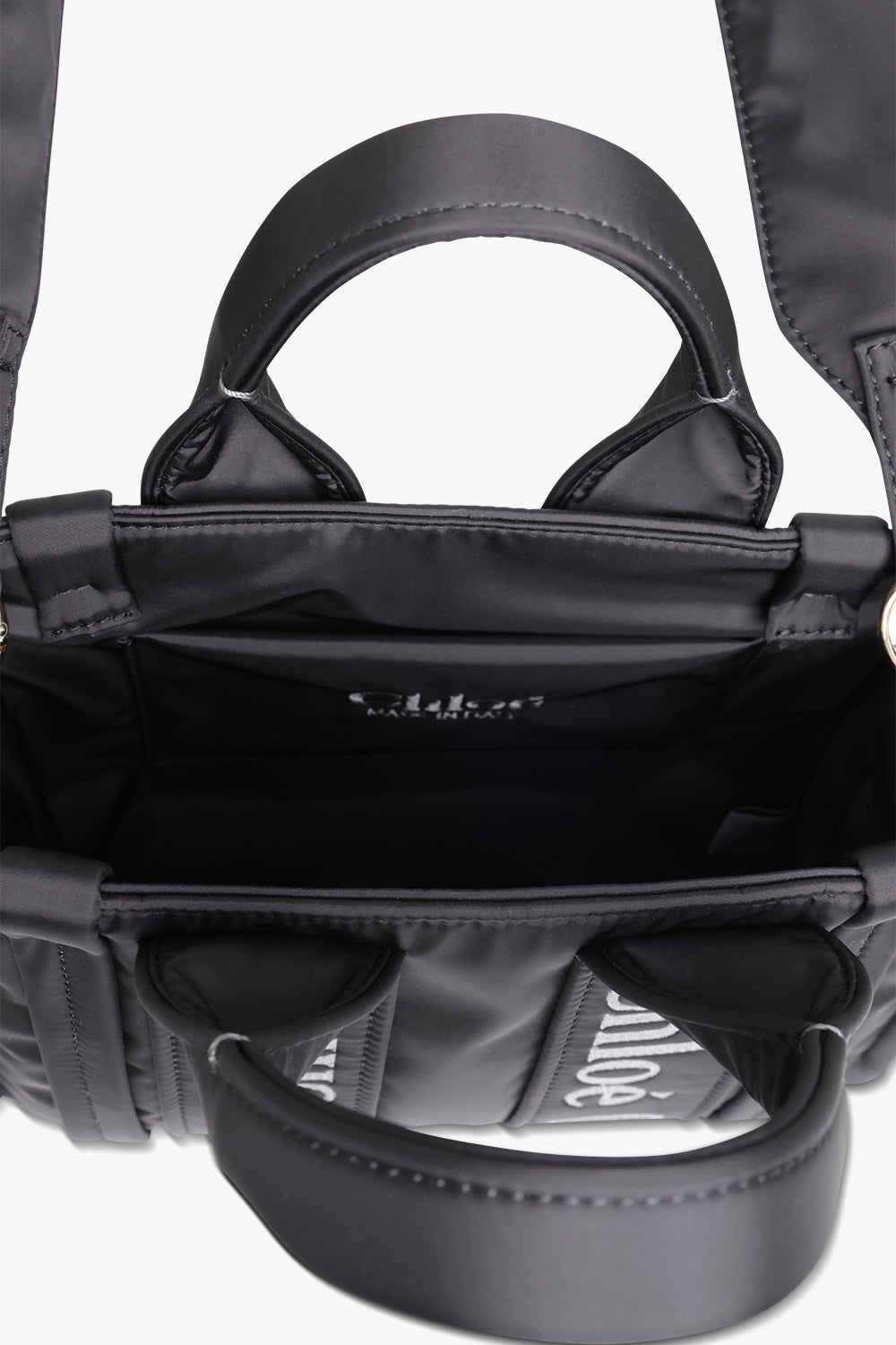 CHLOE BAGS Black Woody Small Nylon Tote | Black