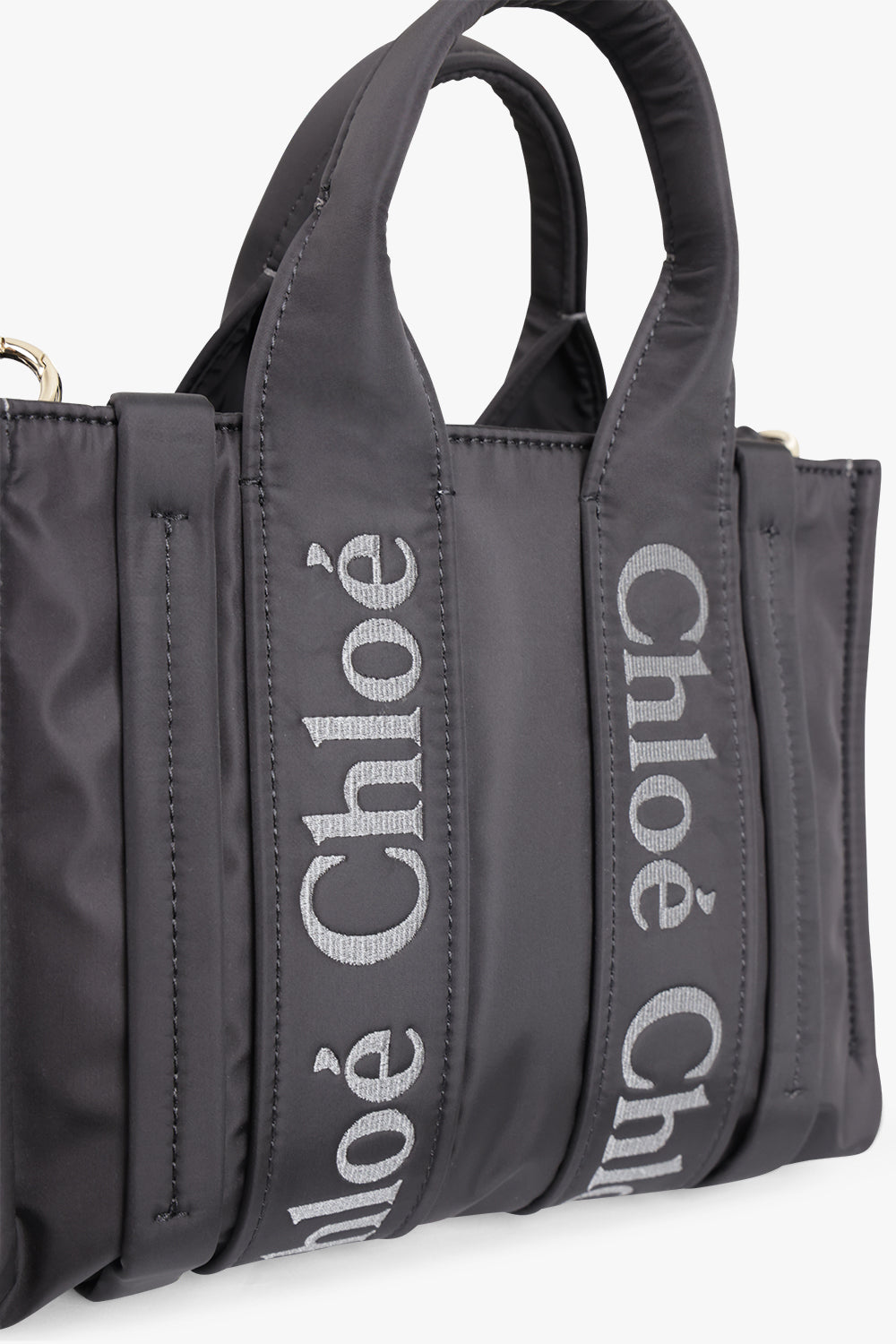 CHLOE BAGS Black Woody Small Nylon Tote | Black