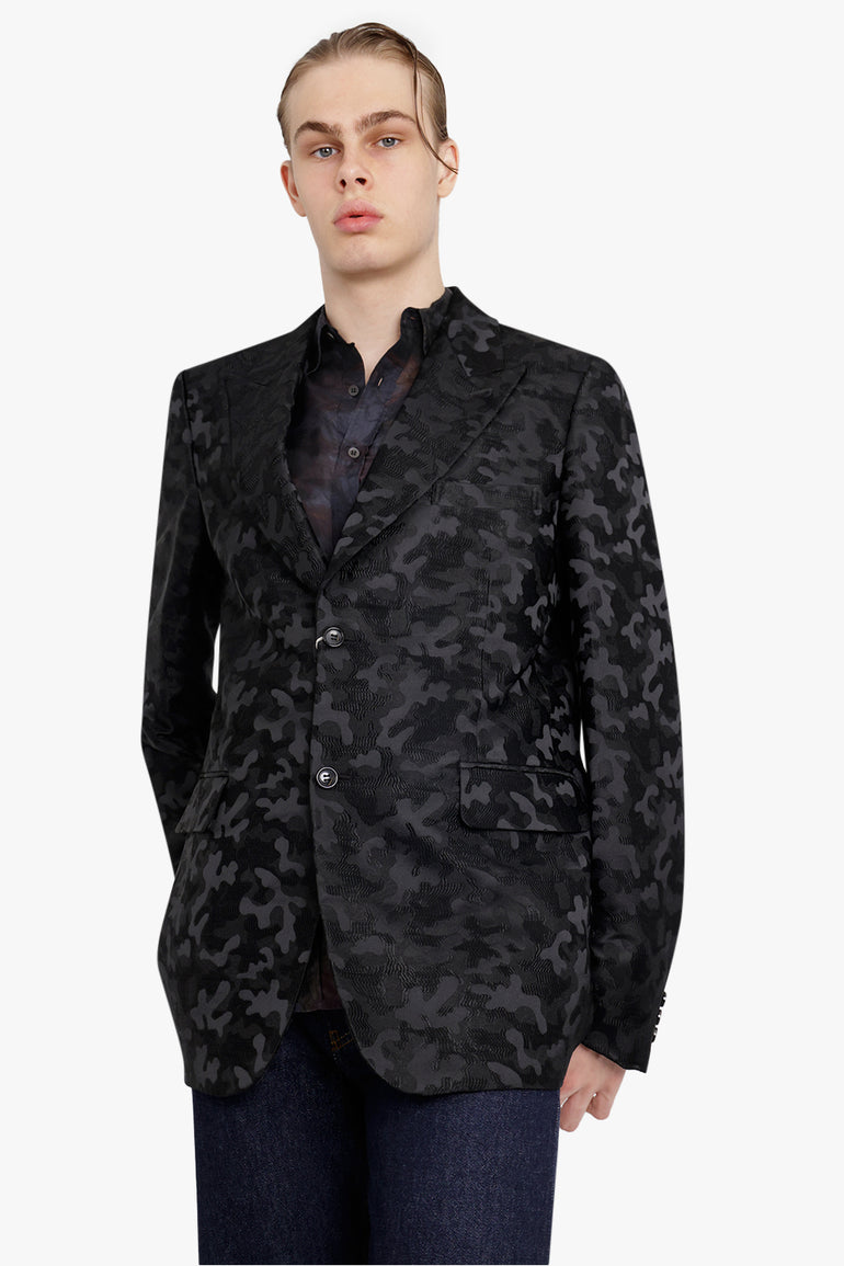 COMME DES GARCONS HOMME PLUS RTW Jacquard Cloth Blazer | Black