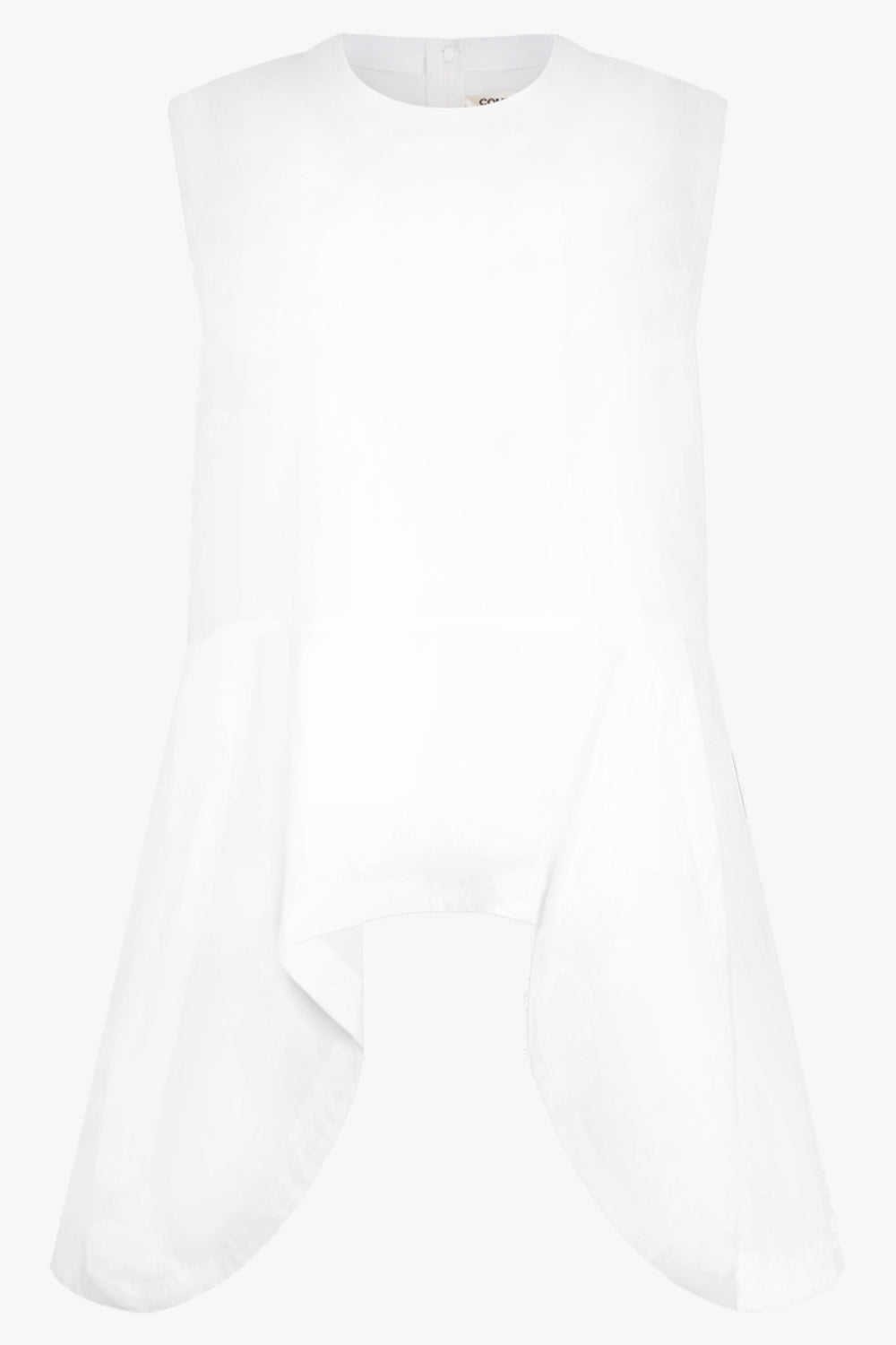 COMME DES GARCONS RTW Cotton Peplum Top | White