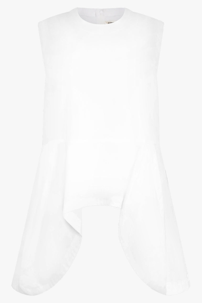 COMME DES GARCONS RTW Cotton Peplum Top | White