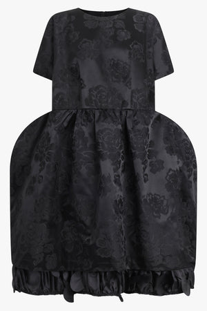COMME DES GARCONS RTW Floral Pattern Jacquard Dress | Black