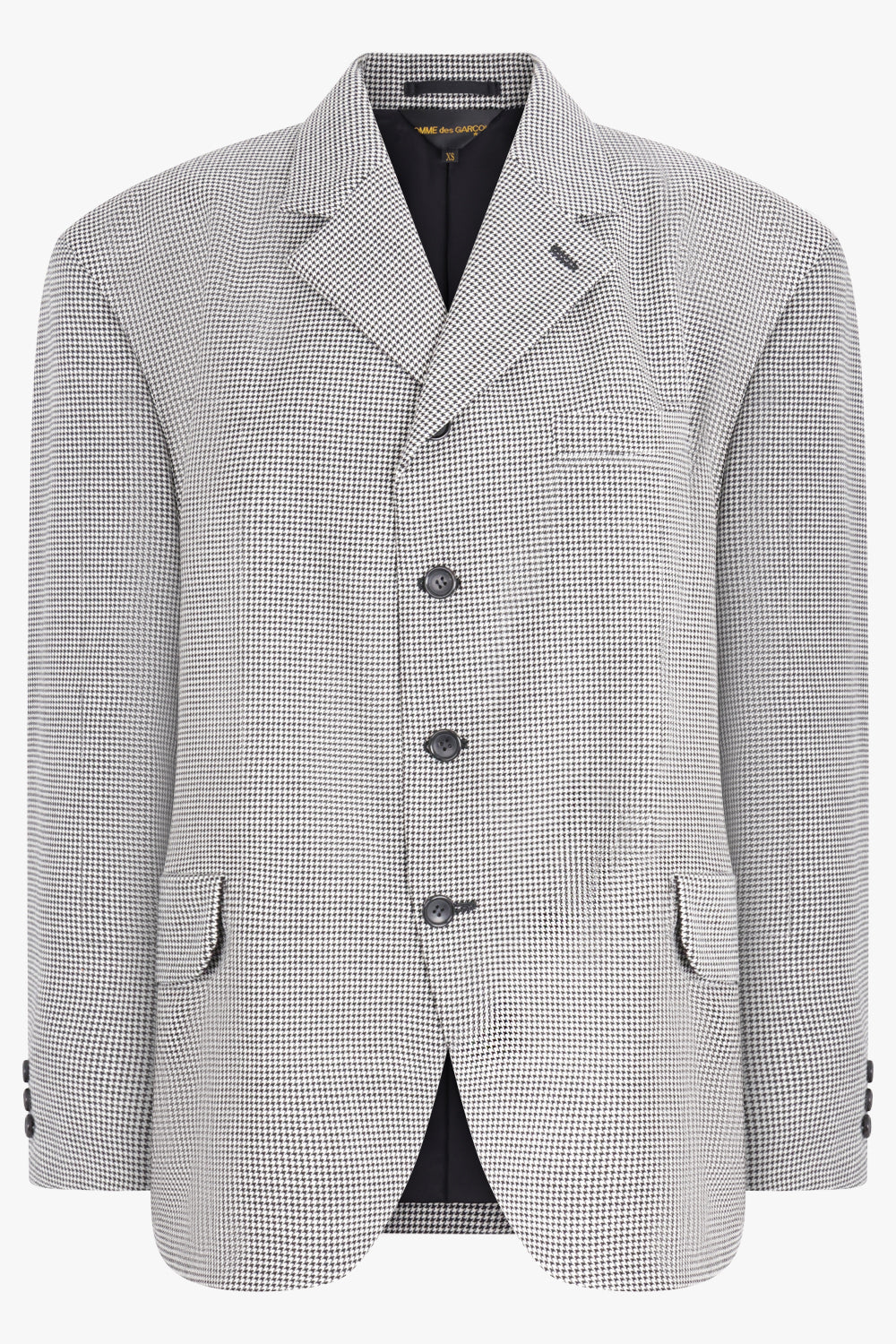 COMME DES GARCONS RTW Houndstooth Wool Jacket | Black/Natural