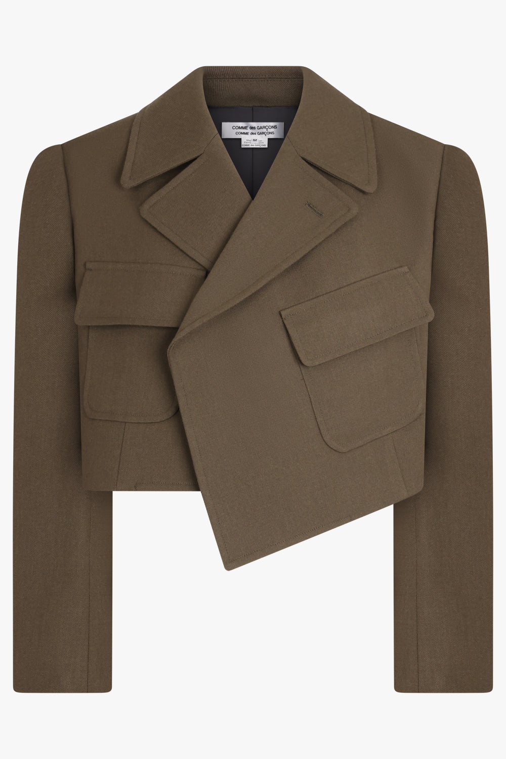 COMME DES GARCONS RTW Top Wool Garbadine Jacket | Khaki