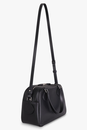 COURREGES BAGS Black Reedition Leather Bowling Bag | Black
