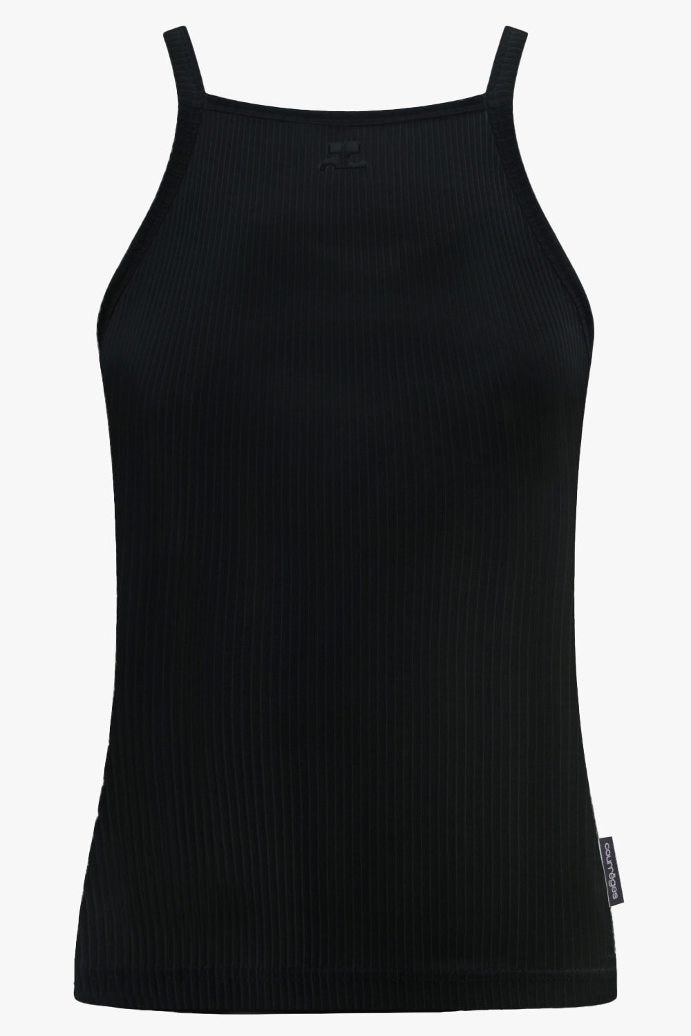 COURREGES RTW Neckline 90'S Rib Tank Top | Black