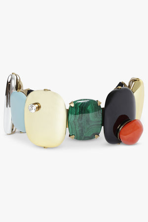 DRIES VAN NOTEN ACCESSORIES Green Semi Precious Stone Necklace | Malachite