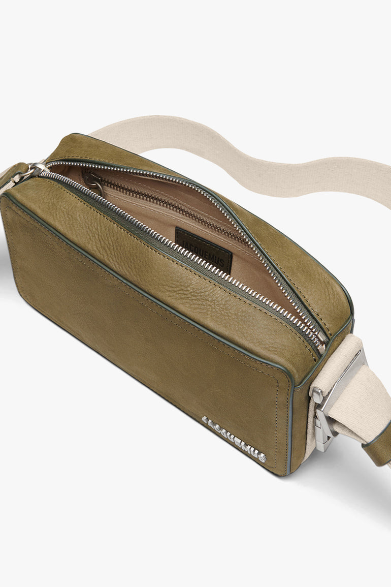 JACQUEMUS BAGS Green Le Cuerda Horizontal Bag | Dark Khaki