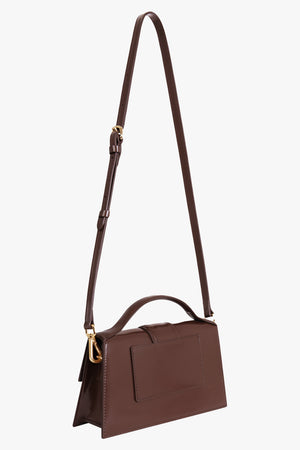 JACQUEMUS Bags BROWN / MIDNIGHT BROWN LE GRAND BAMBINO BAG | SHINY BROWN