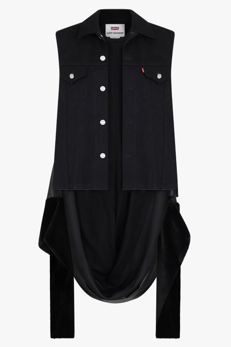 JUNYA WATANABE RTW X Levi's Shirt Detail Vest | Black/Black