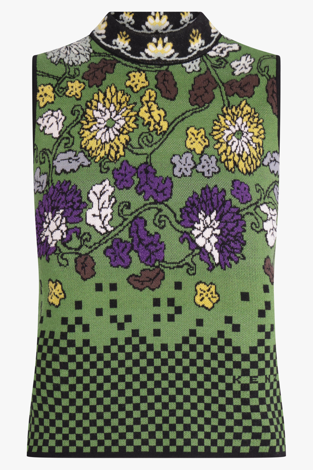KENZO RTW Printed Sleeveless Top | Grass Green