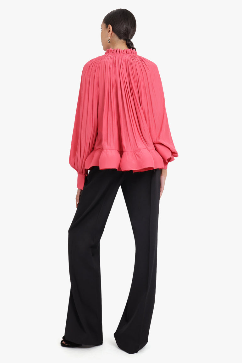 LANVIN RTW Charmeuse Blouse with Long Sleeves | Watermelon