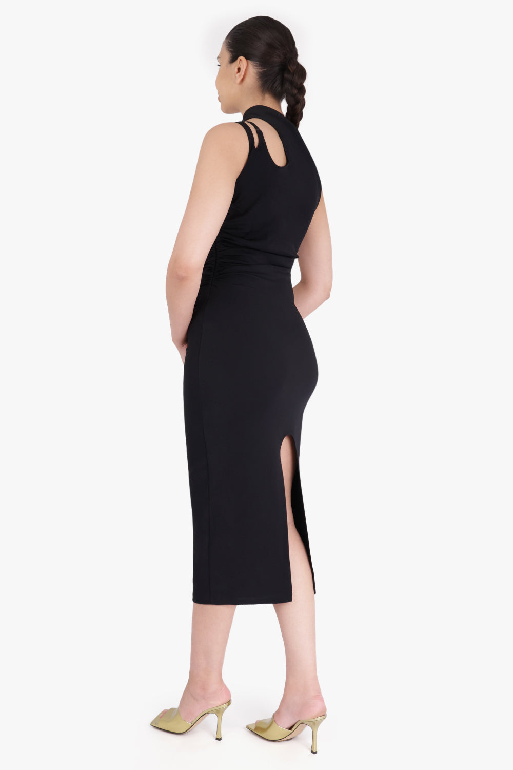 MUGLER RTW One Shoulder Dress | Black