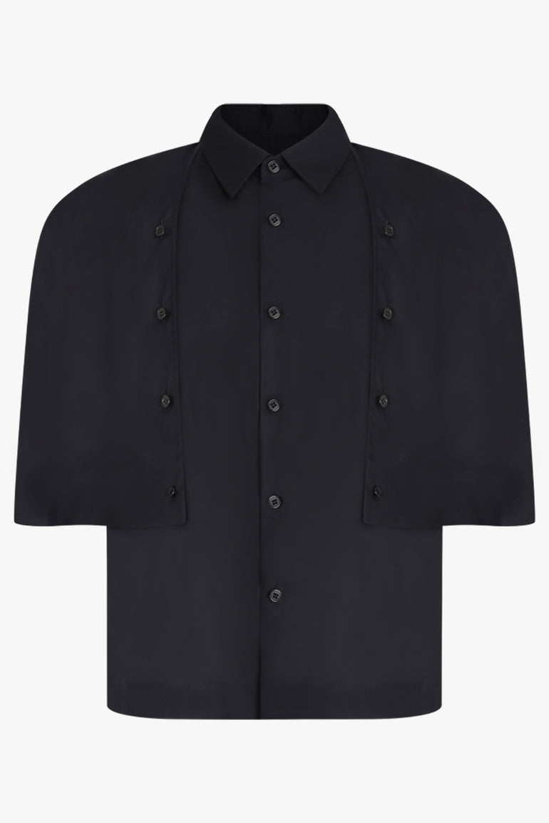 NOIR KEI NINOMIYA RTW Cotton Broad Shirt | Black