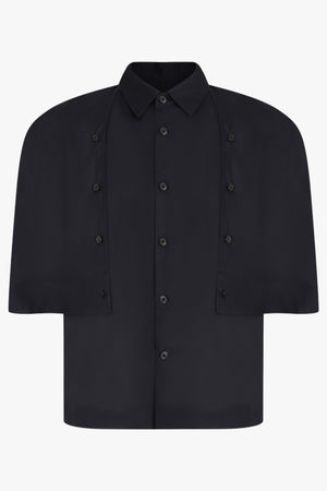 NOIR KEI NINOMIYA RTW Cotton Broad Shirt | Black