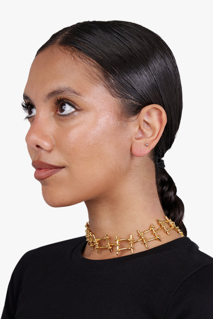 PACO RABANNE ACCESSORIES Gold Wire Necklace | Gold