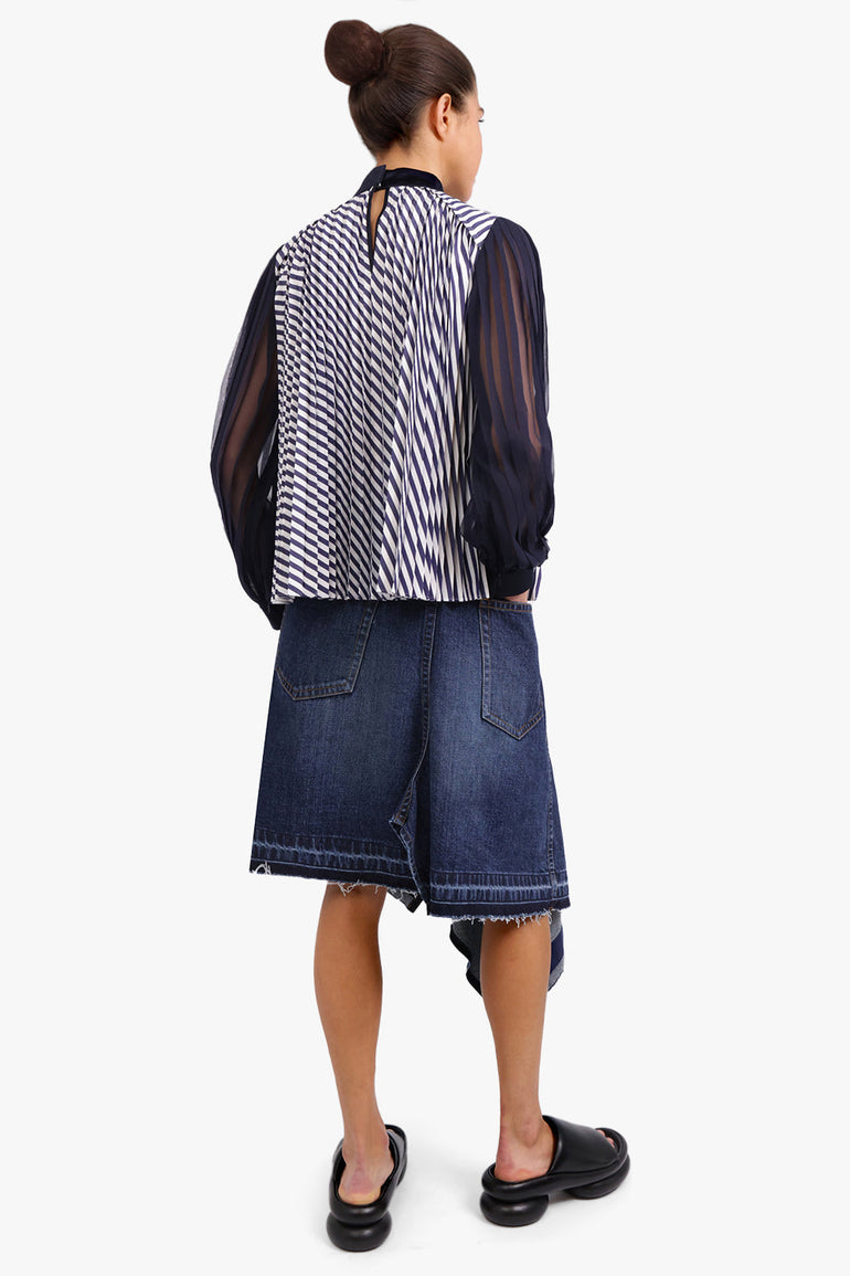 SACAI RTW Cotton Poplin Pullover Top | Stripe