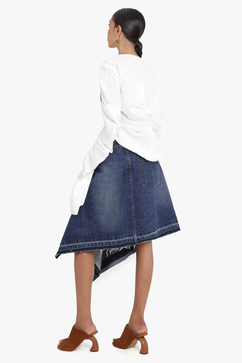 SACAI RTW Denim Asymmetric Skirt | Blue