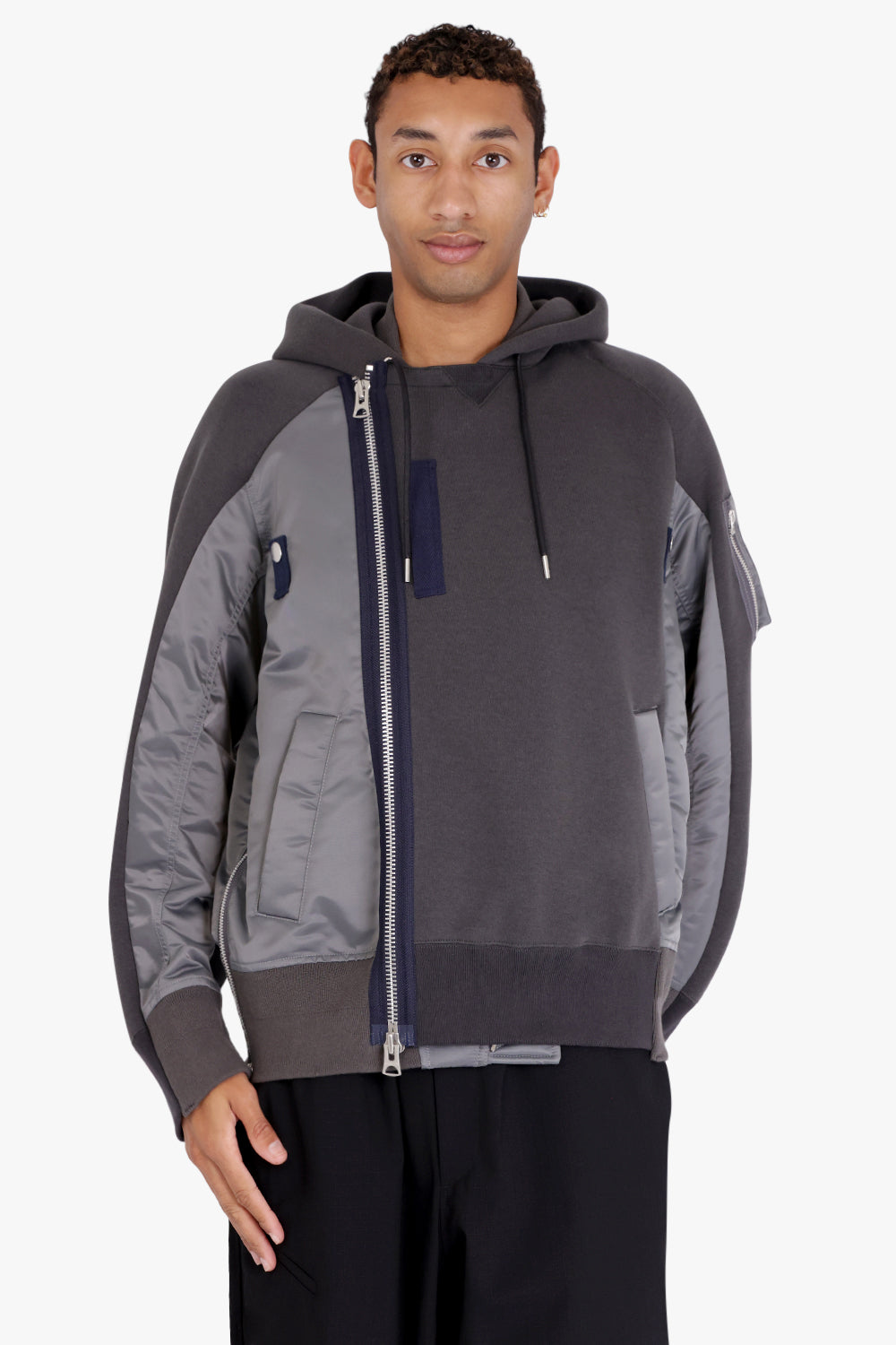 Sponge Sweat Blouson Hoodie | Grey – Parlour X