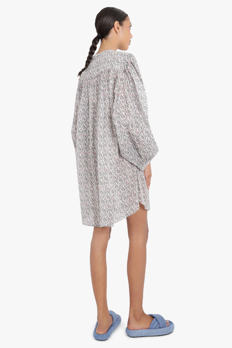 ISABEL MARANT RTW ETOILE MILDI PAISLEY MINI DRESS | ECRU