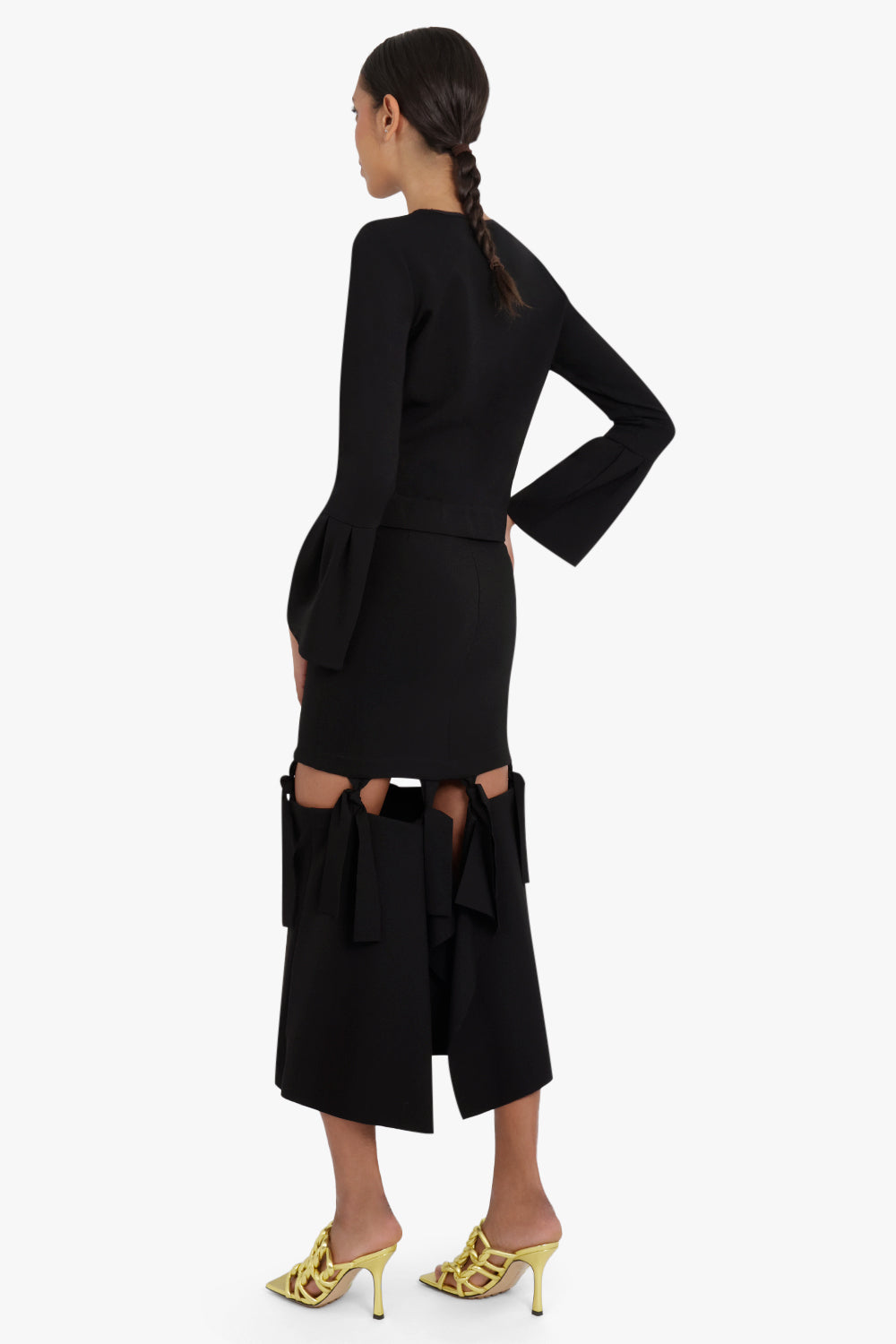 MAISON POI RTW TOUSJOUR KNOT SKIRT BLACK