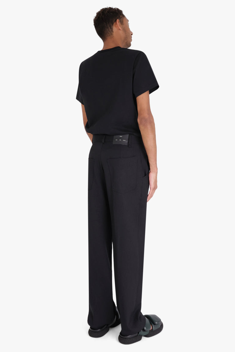 SONG FOR THE MUTE PANTS Loose Pleated Pant | Black