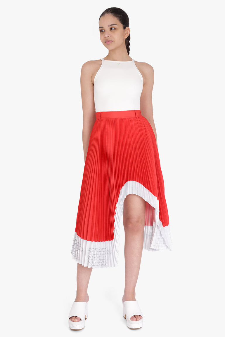 THEBE MAGUGU RTW Proverbs Pleated Skirt | Red Proverbs