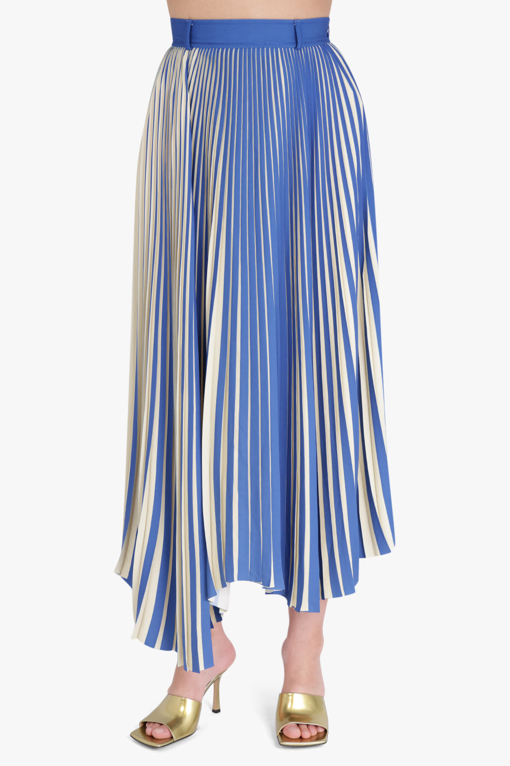 THEBE MAGUGU RTW Sun Ray Pleated Skirt | Cobalt/Pearl