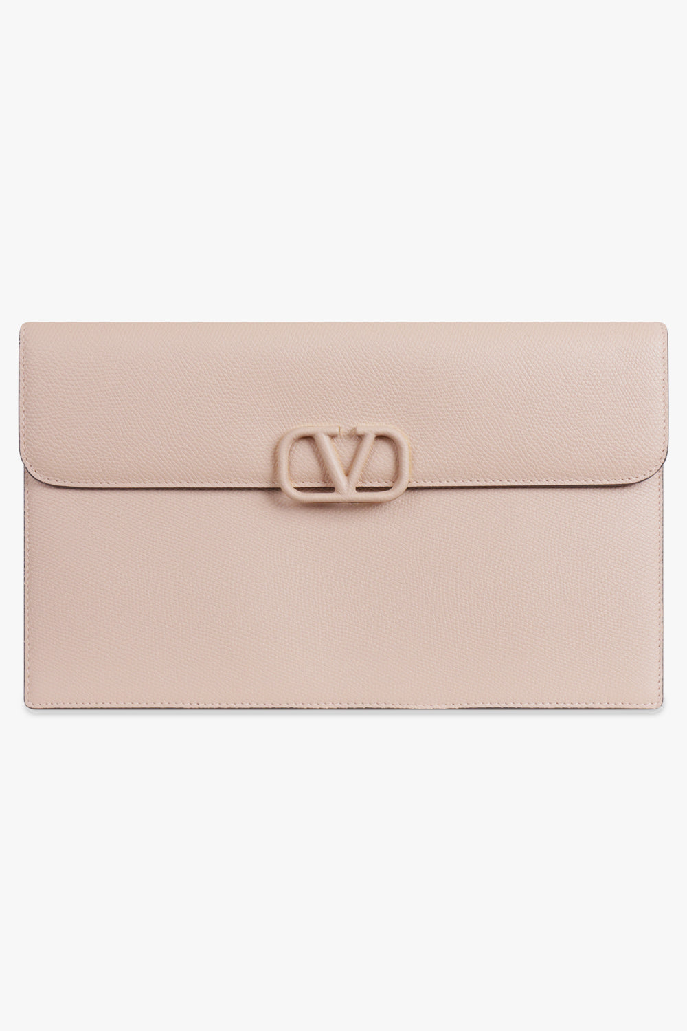 VALENTINO GARAVANI JEWELERY PINK VRING SIGNATURE POUCH ROSE CANNELLE