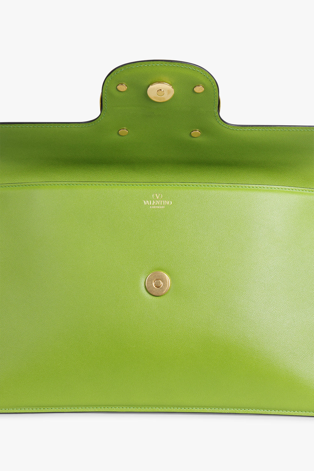 VALENTINO BAGS Yellow Vlogo Pablo I Loco Pouch | Chartreuse/Antique Brass