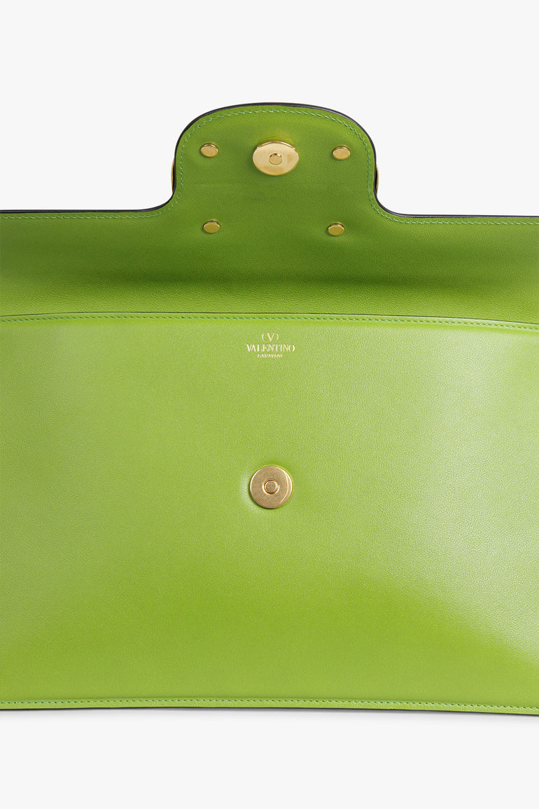 VALENTINO BAGS Yellow Vlogo Pablo I Loco Pouch | Chartreuse/Antique Brass