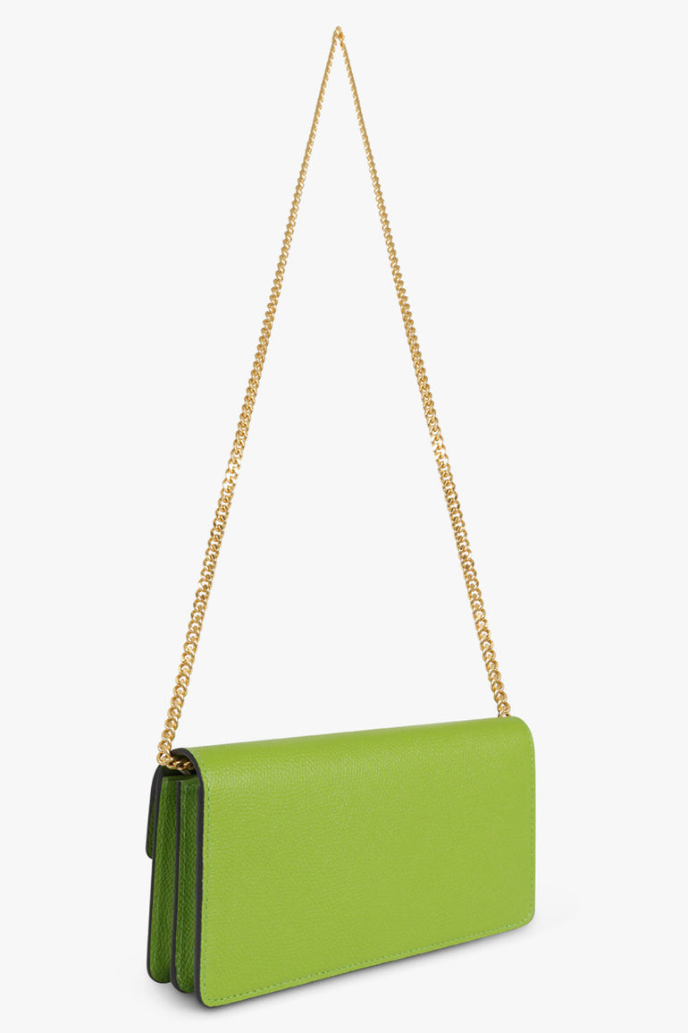 VALENTINO BAGS Yellow Vring Signature Wallet On Chain | Chartreuse