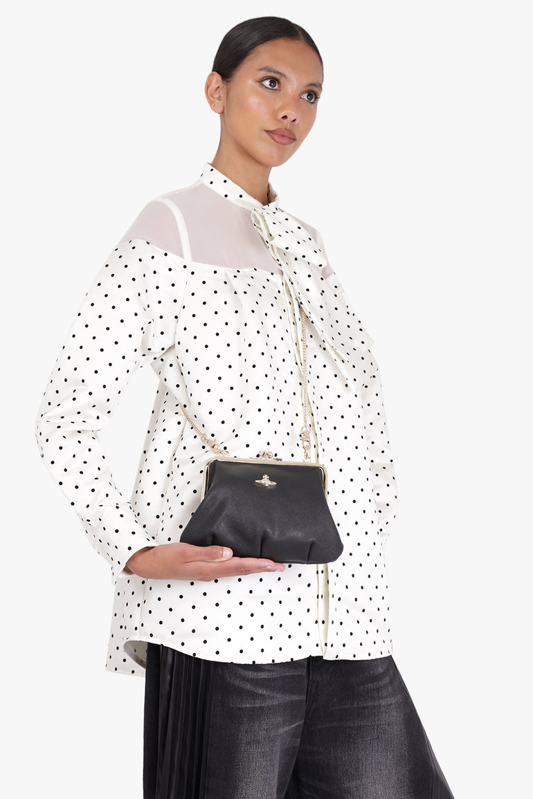 VIVIENNE WESTWOOD BAGS Black Granny Frame Purse | Black/Gold