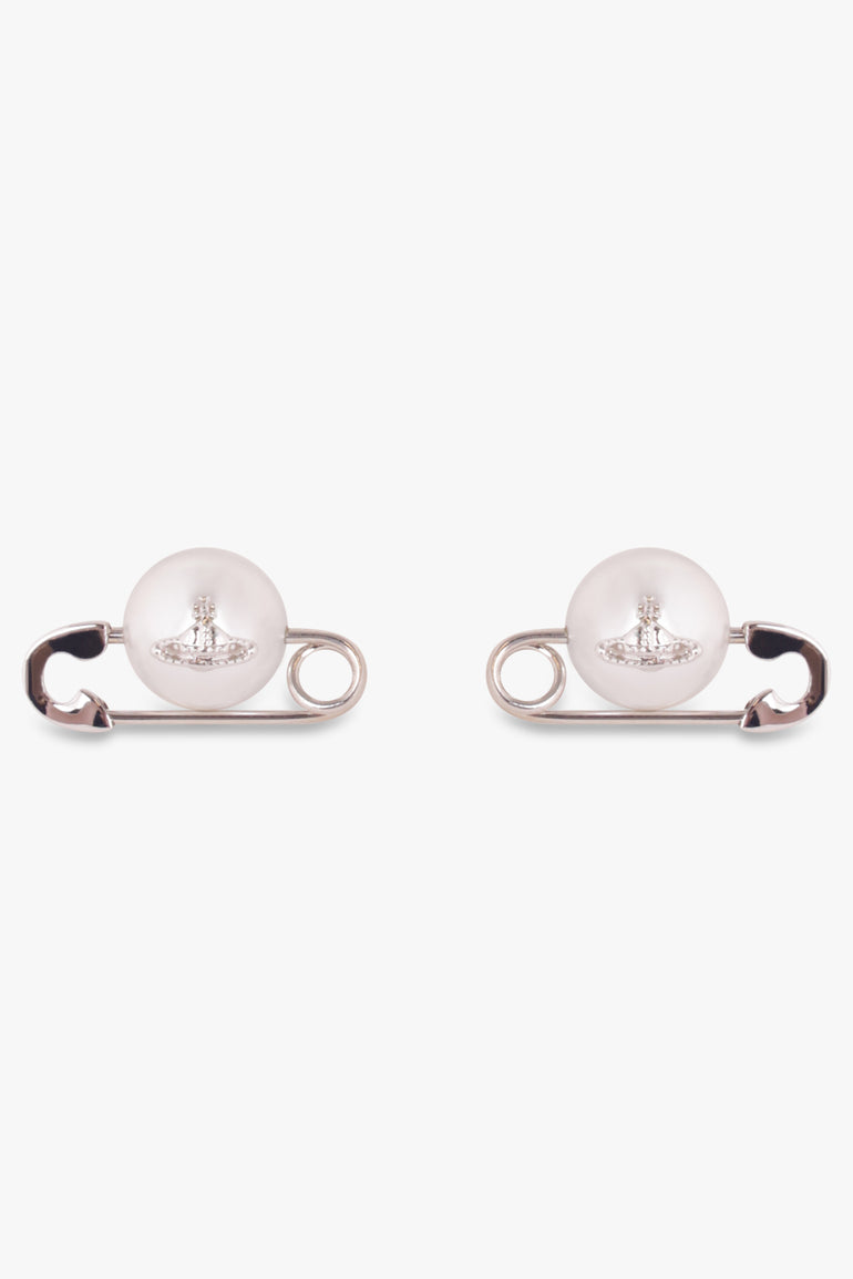 VIVIENNE WESTWOOD ACCESSORIES Silver Jordan Earrings | Silver/Pearl