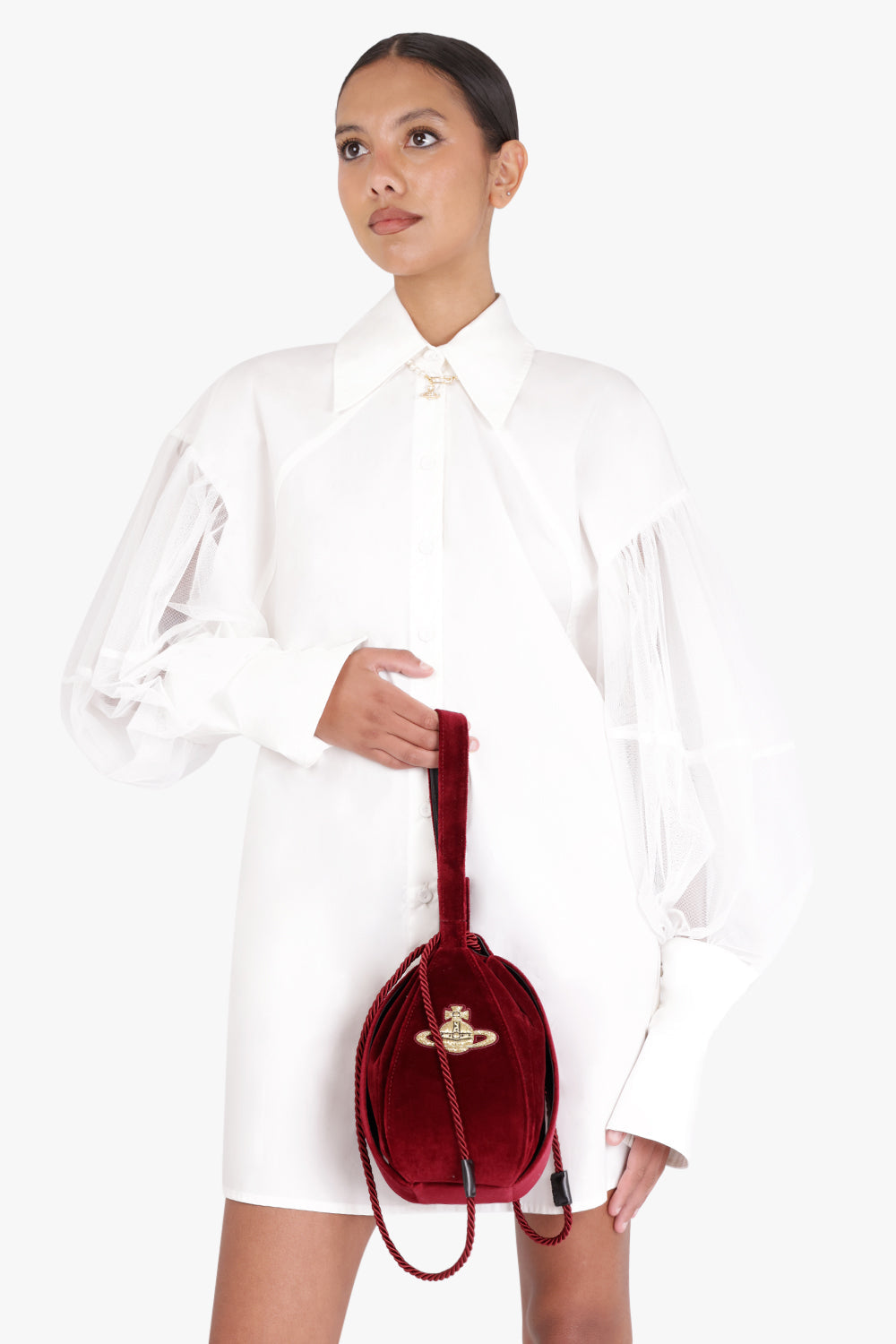 VIVIENNE WESTWOOD BAGS Red Kitt Bucket Bag | Burgundy