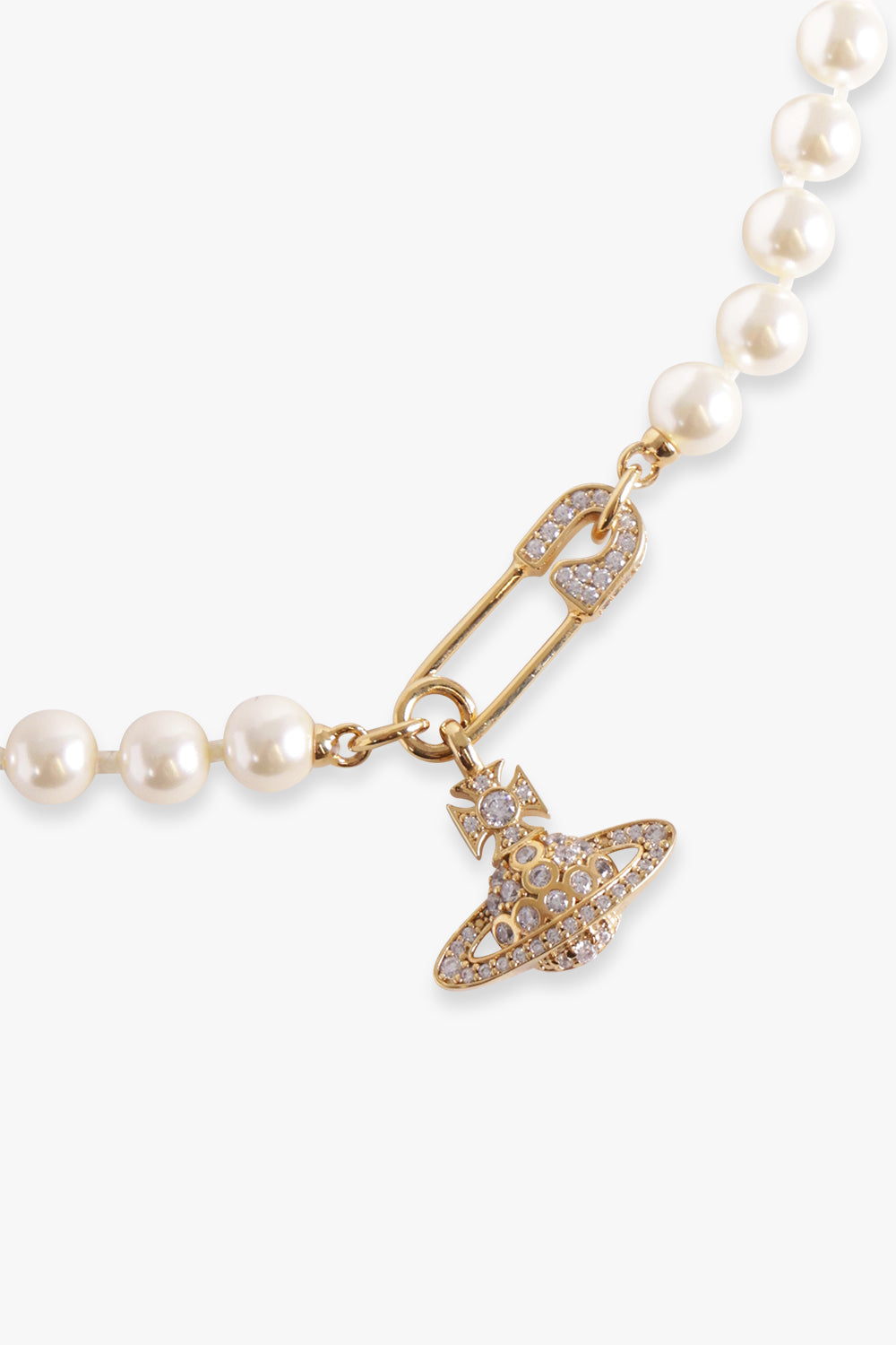 Vivienne Westwood LUCRECE PEARL ネックレス Vivienne Westwood Lucrece Pearl Necklace gold-light creamrose