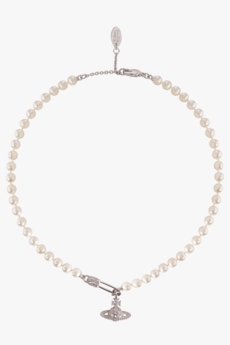 VIVIENNE WESTWOOD JEWELLERY SILVER / White/Silver Lucrece Pearl Necklace | White/Silver
