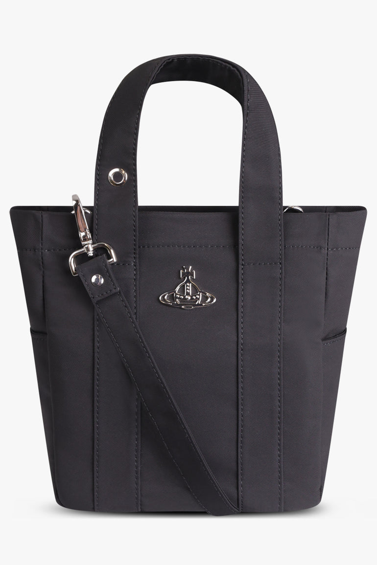 VIVIENNE WESTWOOD BAGS Black Murray Small Tote Bag| Black/Silver