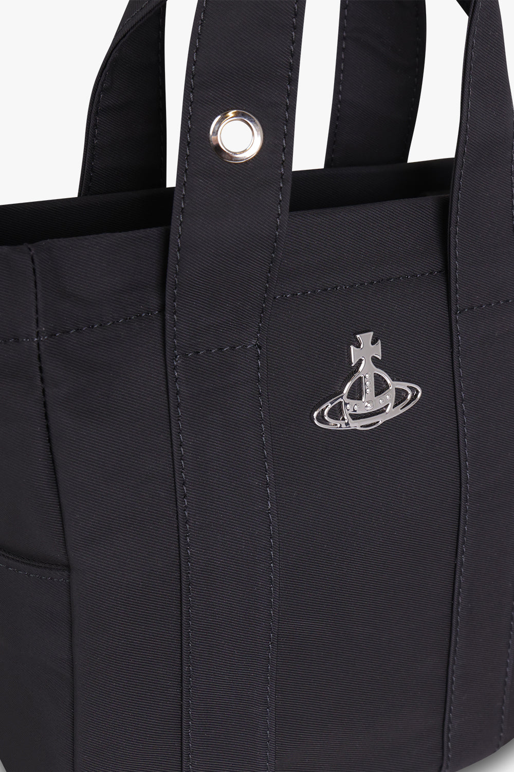 VIVIENNE WESTWOOD BAGS Black Murray Small Tote Bag| Black/Silver