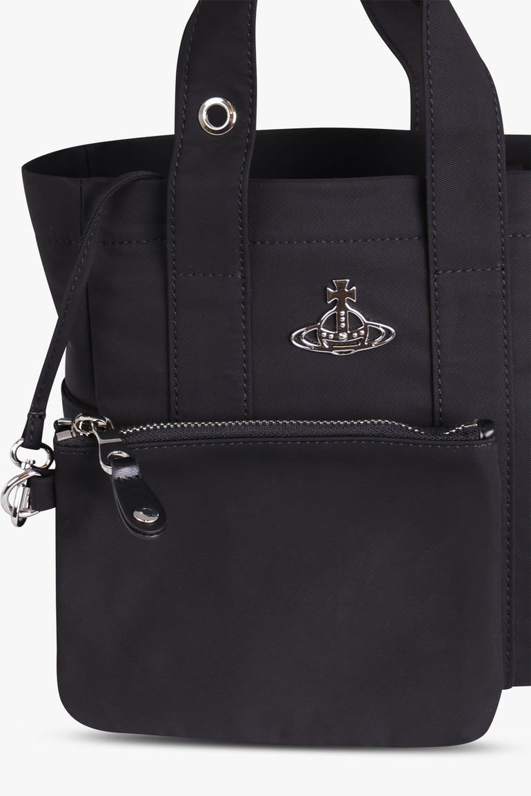 VIVIENNE WESTWOOD BAGS Black Murray Small Tote Bag| Black/Silver