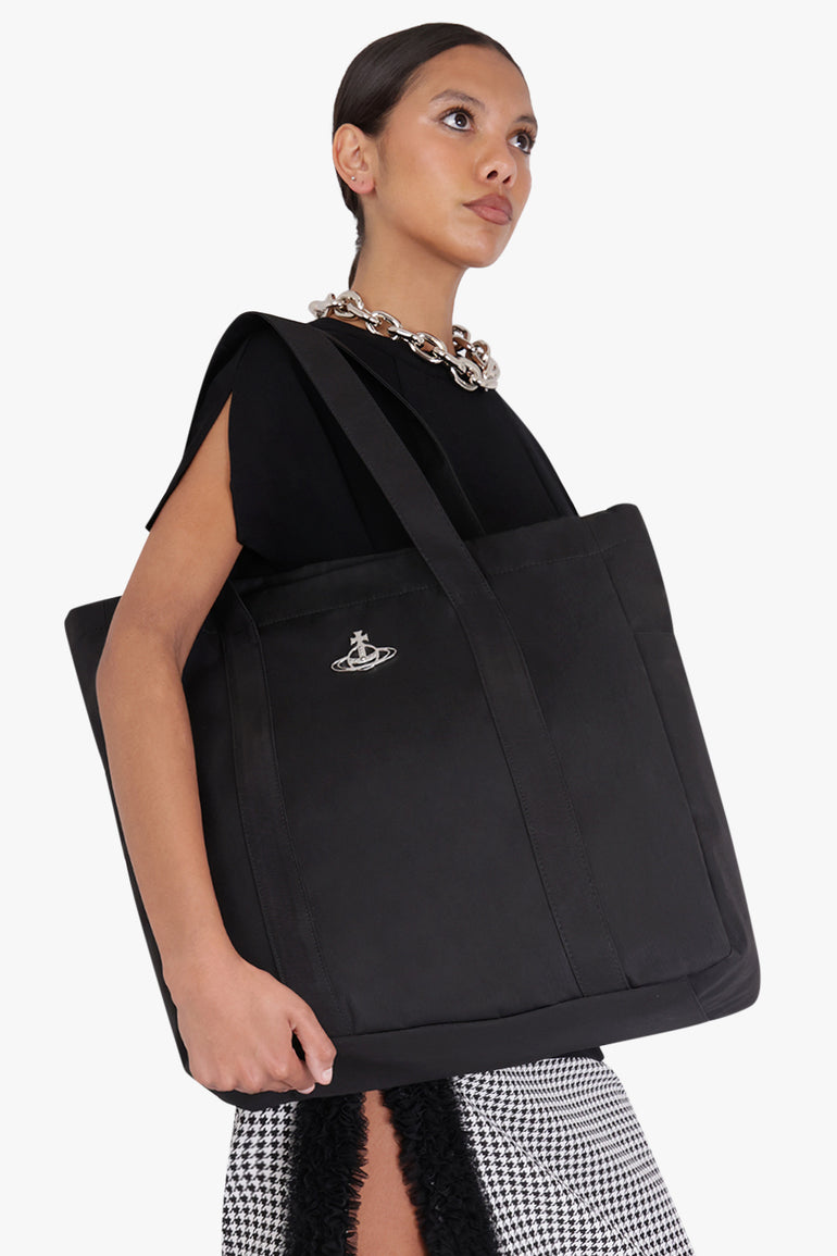 VIVIENNE WESTWOOD BAGS Black Murray Tote Bag| Black/Silver