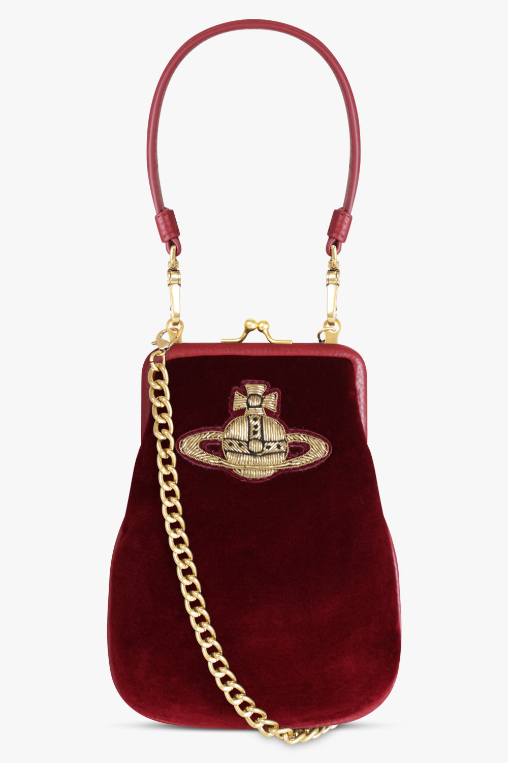VIVIENNE WESTWOOD BAGS Red Tessa Chain Purse | Burgundy