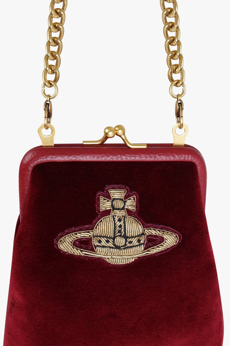 VIVIENNE WESTWOOD BAGS Red Tessa Chain Purse | Burgundy