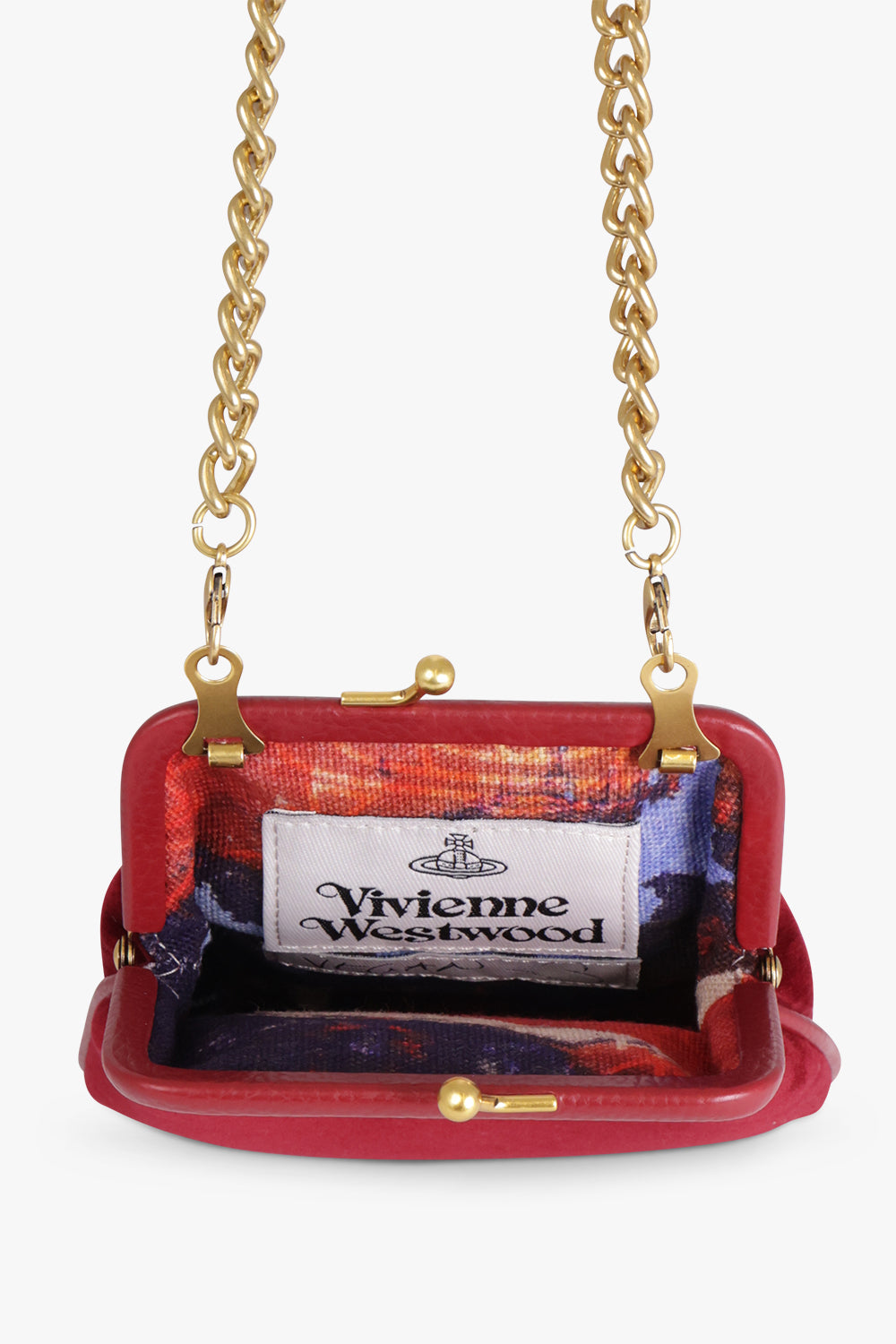 VIVIENNE WESTWOOD BAGS Red Tessa Chain Purse | Burgundy