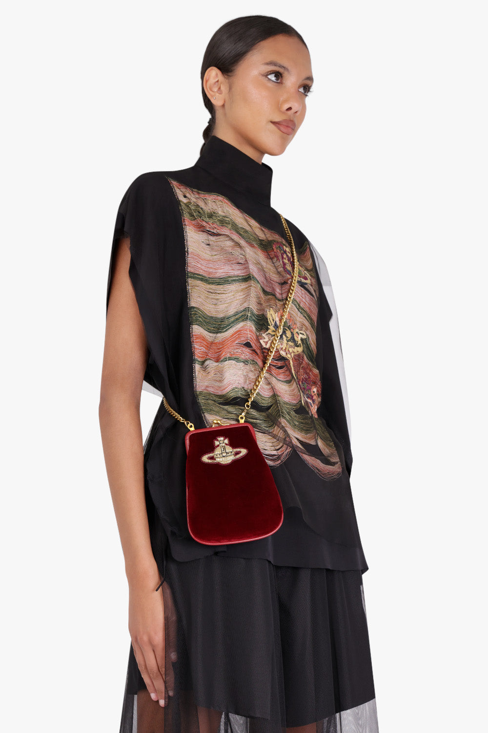 VIVIENNE WESTWOOD BAGS Red Tessa Chain Purse | Burgundy