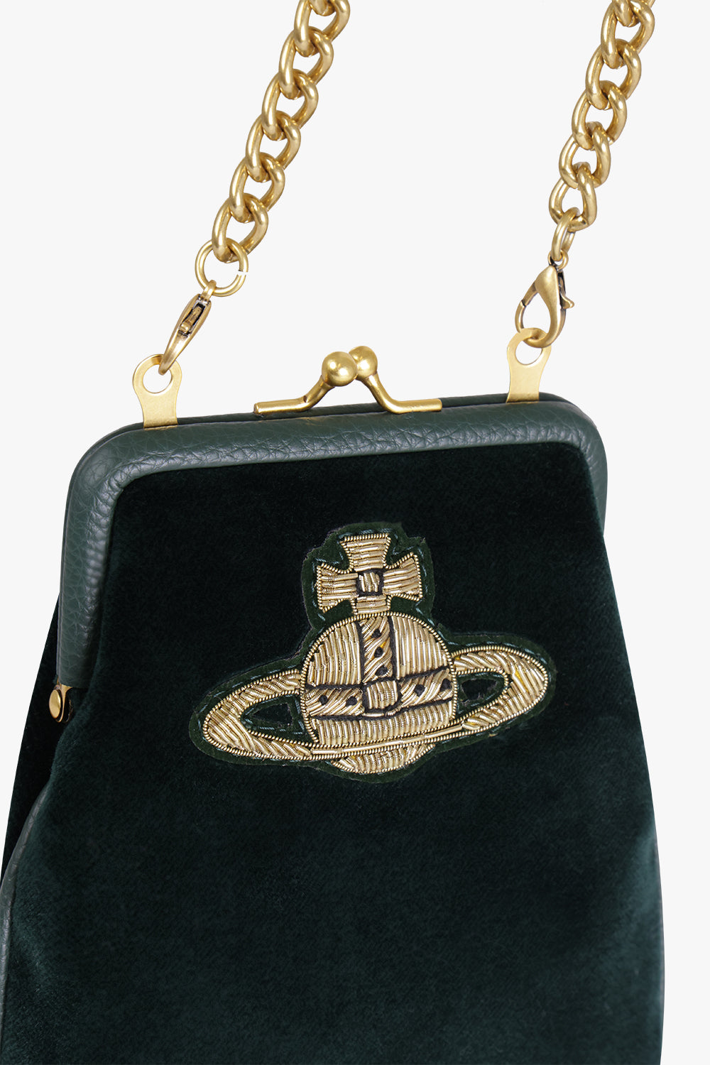 VIVIENNE WESTWOOD BAGS Green Tessa Chain Purse | Green