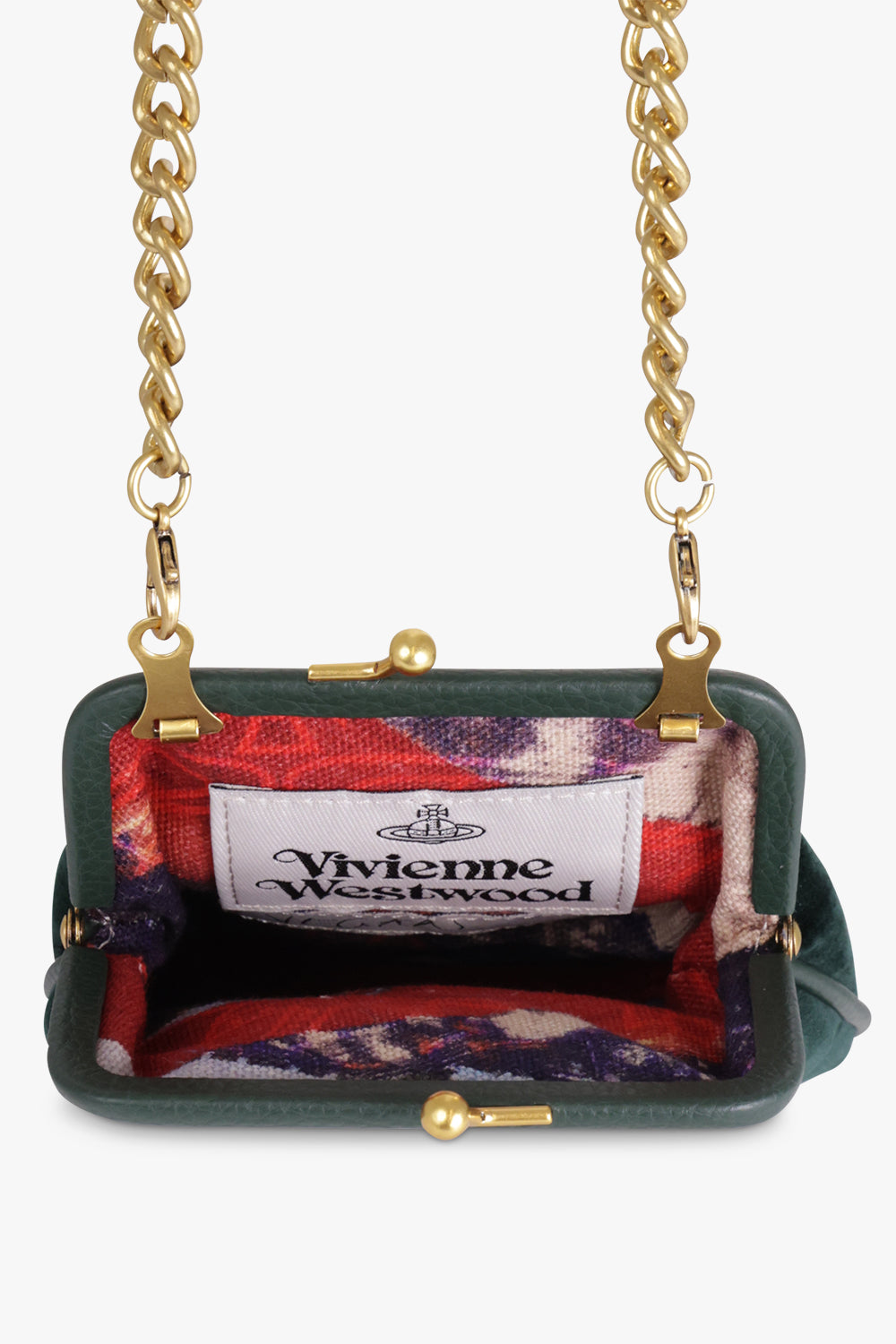 VIVIENNE WESTWOOD BAGS Green Tessa Chain Purse | Green