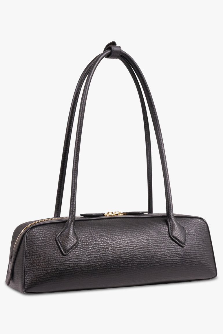 ALAIA Bags BLACK / BLACK Le Teckel Medium Grained Bag | Black/Gold