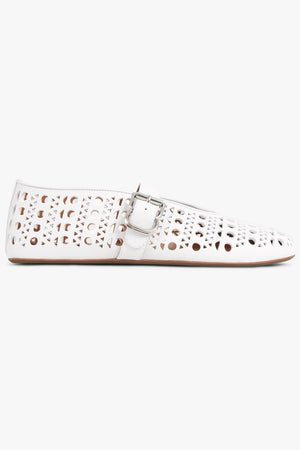 ALAIA SHOES Ballerinas Vienne Lambskin | Blanc Casse