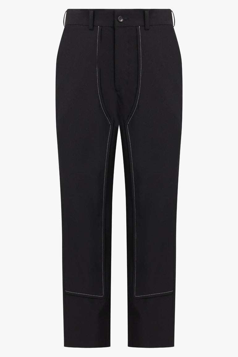 COMME DES GARCONS RTW Top Stitch Detail Pant | Black